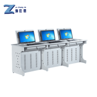 豫庄德翻转电脑桌D三人张