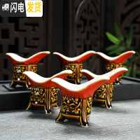 三维工匠创意陶瓷茶杯套装家用个人品茗杯主人杯窑变功夫茶具杯子茶碗个性 窑变红帝王杯(内白)6只装