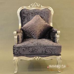 欧式客厅实木沙发 布艺沙发 新古典单人沙发 酒店洽谈单人沙发椅 默认颜色 默认尺寸