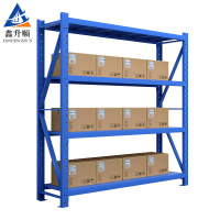 鑫升顺仓库仓储货架四层金属五金货架家用中型重型置物架展示架子承重200kg