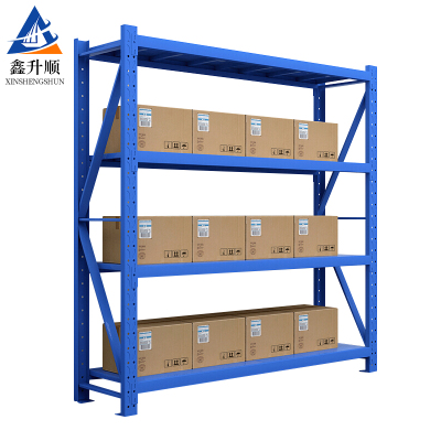 鑫升顺仓库仓储货架四层金属五金货架家用中型重型置物架展示架子承重200kg