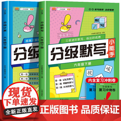 六年级下册分级计算默写小能手小学语文默写能手数学计算全能能手六年级下册语数同步训练练习册看拼音写词语生字注音天天练小达人