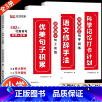 [小学通用/全3册]优美句子积累+修辞手法+打卡计划 小学二年级 [正版]荣恒 小学语文句式强化训练扩句仿写组词造句照样