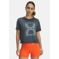 Under Armour/安德玛女运动跑步短袖圆领印花直筒正常长度棉涤运