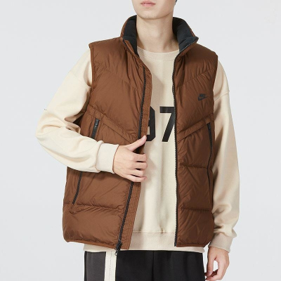 Nike/耐克羽绒背心运动休闲轻便保暖立领男装马甲DV1136-259 D