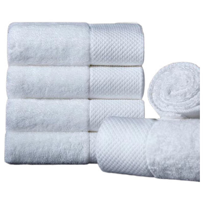 天山柔 35*75cm 150g 纯白提花16支平织 毛巾 (计价单位:条) 纯白