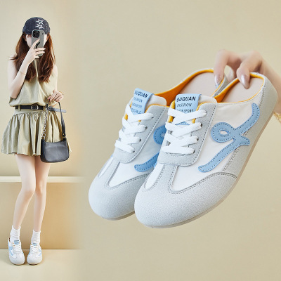 ins潮韩版新款德训鞋女2025夏季休闲鞋透气厚底增高