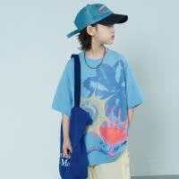 男童韩范短袖T恤2025新款儿童夏装潮牌半袖大童夏季体恤上衣帅气