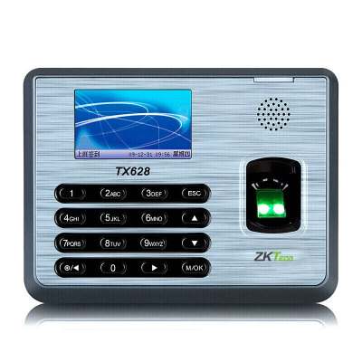 ZKTECO熵基科技股份有限公司TX628指纹考勤机指纹打卡机员工上下班签到机网络打卡机指纹打卡手指纹式签到上下班