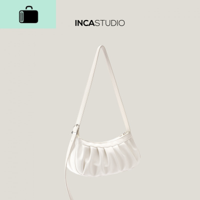 褶皱云朵包女腋下包法棍包白色包包斜挎ins韩版2020新款潮NEW LAKE女士单肩包