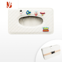 三维工匠创意车载纸巾盒卡通座椅车挂式车内纸抽盒扶手箱车用装饰大全女 宇航员系列-白色纸巾盒(绑带款)