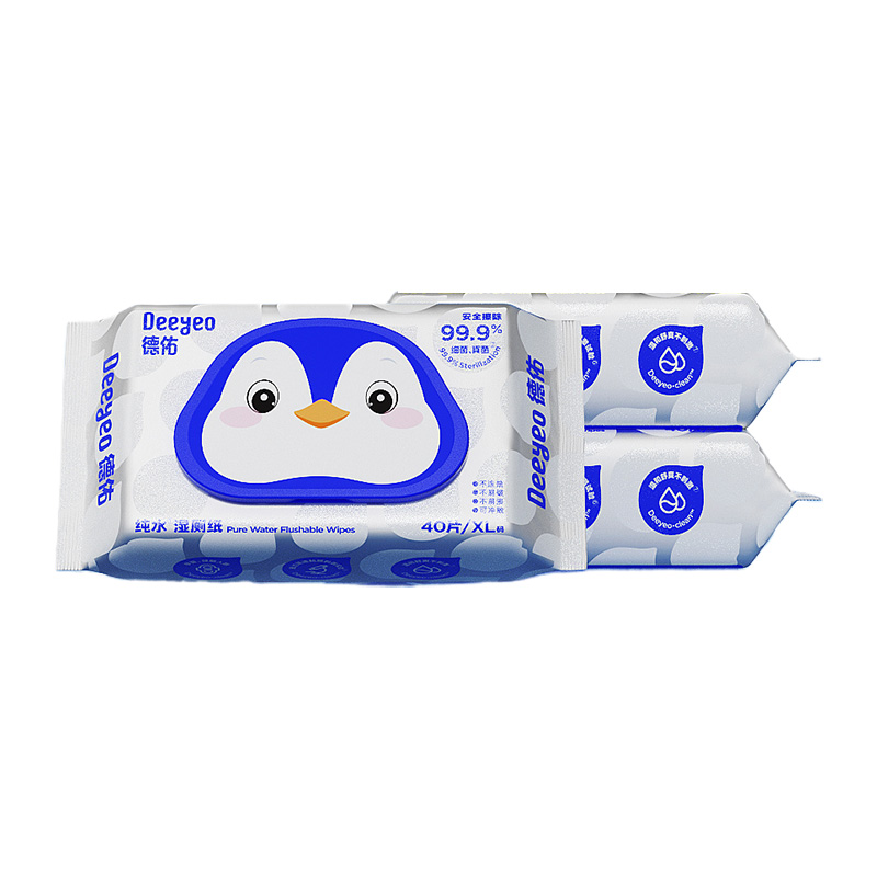 德佑湿厕纸40片*3包贤草版纯水2007DYWP074(包装随机)