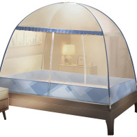 美帮汇免安装蚊帐 家用1.5m床1.8m蒙古包1.2米防蚊罩帐床可折叠可收