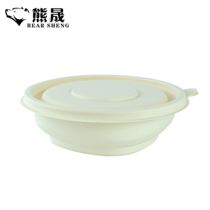 熊晟 环保可降解一次性汤碗 餐盒 380ml 400个/箱