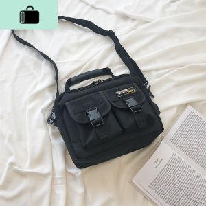 男士斜挎包ins潮牌工装包街头潮流单肩包男女休闲潮牌学生小背包NEW LAKE