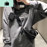 P家2020新款HOBO三合一女包中古月牙包单肩斜挎手提包链条腋下包NEW LAKE 黑色女士单肩包