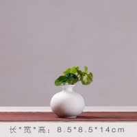 盆栽摆件客厅小花瓶工艺术品装饰室内桌面假仿真插花陶瓷现代简约 三维工匠 黑柱瓶+红梅