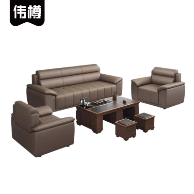 伟樽沙发组合单+单+三人位+功夫茶几套
