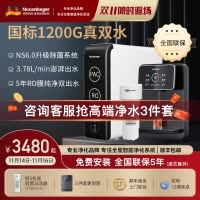 诺森柏格(Nocenbeger)净水器1200G鲜活双出水 X6Pro家用净水机RO反渗透过滤器厨下直饮净水器