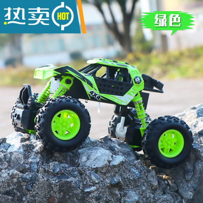 儿童回力惯性玩具车四驱越野攀爬车男孩小孩车2020新款电动小汽车真智力悬浮攀爬者-绿色