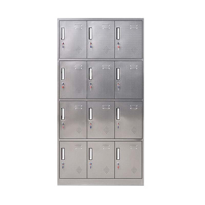风雷缘不锈钢员工储物柜文件柜存放柜子更衣柜存包柜十二更衣柜