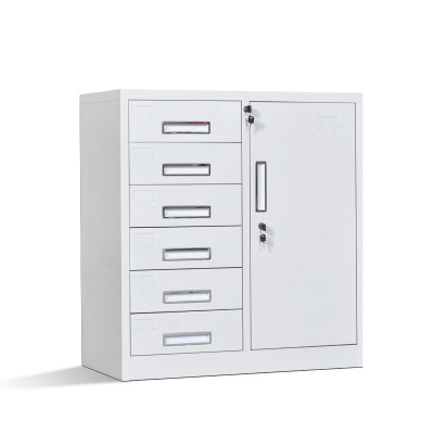 臻远 工厂存储柜资料柜 偏六斗矮柜 高830*宽750*深390mm