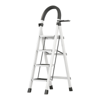 臻远 ZY-T139多功能梯子家用折叠梯室内踏板楼梯 白色四步梯