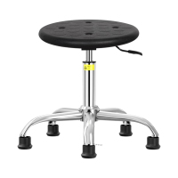 臻远ZY-7938防静电椅子车间流水线升降椅子 40-54cm五爪黑脚杯