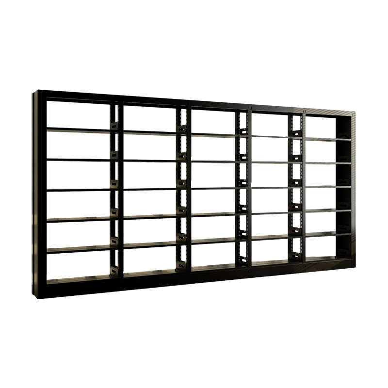 臻远ZY4072610 钢制书架资料架 单面6层一列五组黑色 4600*300*2000mm