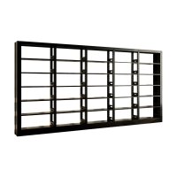 臻远ZY4072610 钢制书架资料架 单面6层一列五组黑色 4600*300*2000mm