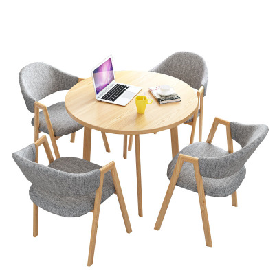 晋舰 洽谈桌简约奶茶店桌椅组合休息区谈判桌北欧风会客接待桌 组合二