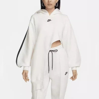 NIKE耐克连帽卫衣运动休闲针织不对称女装套头衫FN7124-110 D