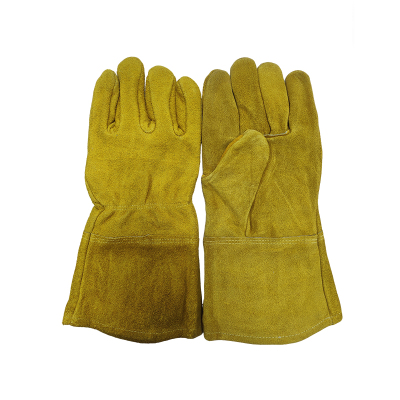 新动力火车 全棉电焊手套 黄色 副
