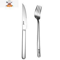 304不锈钢牛排刀叉套装西餐餐具全套刀叉勺三件套家用刀具两件套 敬平 不锈钢本色(刀叉)