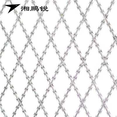 湘鹏锐 热镀锌刀刺防护网 孔径150*75mm 平方米