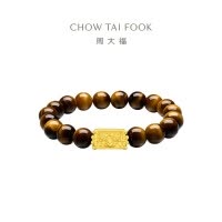 周大福国潮朱雀貔貅玄武足金黄金转运珠男士手串[多款可选] EOR1337 貔貅