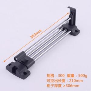 美帮汇伸缩挂衣杆衣柜挂衣架顶装挂衣杆横杆配件衣橱晾衣杆挂杆挂衣器 A款[300mm]