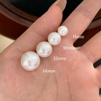 S925纯银强光施家珍珠耳钉女高级感复古法式耳环气质百搭耳饰送女朋友老婆情人节七夕生日礼物