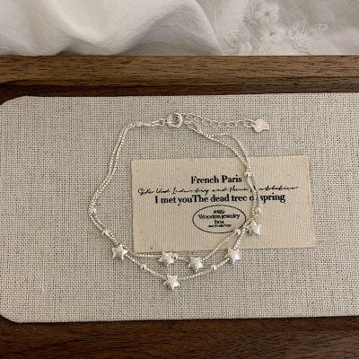 纯银五角星双层手饰ins小众设计适合夏天的手链女款2025新款送女朋友老婆情人节七夕生日礼物