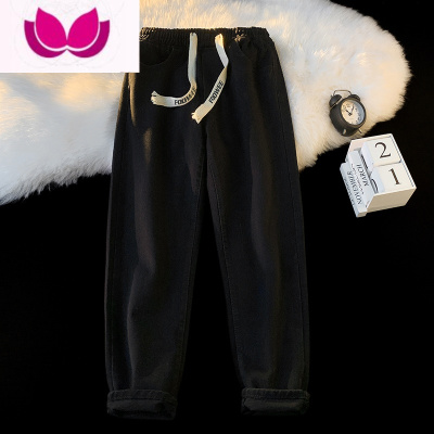 七斓牛仔裤男学生水洗复古初中生裤子ins潮牌痞帅直筒九分裤潮流