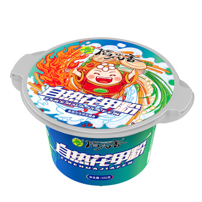 稻花香自热花甲粉非油炸粉丝方便速食泡面网红懒人自热小火锅1桶蒜香味102g