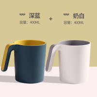 创意刷牙杯家用洗漱口杯北欧情侣牙缸女学生宿舍男可爱简约牙刷杯 三维工匠 [无手柄]特惠四色装洗漱杯