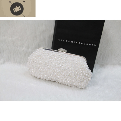 2019新款韩版珍珠包包水钻手拿包新娘手包女包宴会包珍珠链条小包艾狄伊娃手提包