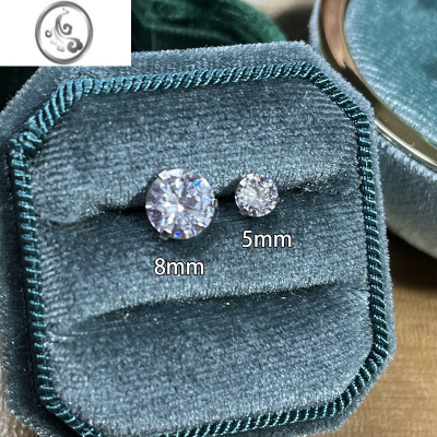 JiMiMercurys 5色耳蜗钉巨闪钻拧螺丝耳骨钉白色锆石钛钢耳钉睡觉免摘