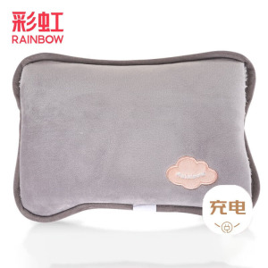 彩虹免洗亲肤绒插手电热暖手宝T322-H 灰色