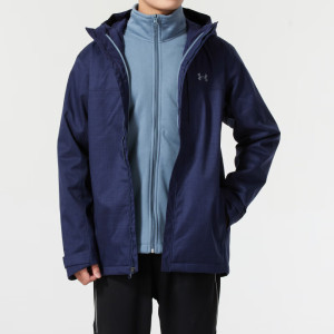 安德玛(Under Armour)男装外套新款运动服户外保暖连帽宽松休闲服三合一夹克6001213-200 ZP