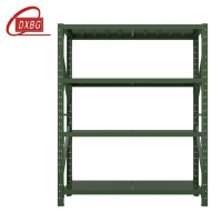 DXBG消防铁锹镐农具摆放架安保装备器材存放架军绿色拆装盾牌货架1.5米长存放架2000*600*2000