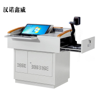 汉诺鑫威学校多媒体讲台钢制讲台演讲台中控讲台办公桌操作台1050*730*1000mm(钢面款)[不含显示屏]