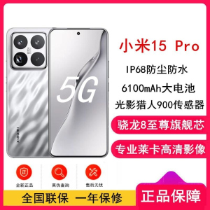 [全新]小米15 Pro 亮银版 16GB+1TB 骁龙8至尊 5G芯 专业徕卡影像 6100毫安大毫安 90W澎湃 新