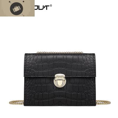 包包女包新款2019百搭小清新ins小巧斜挎包上新质感链条真皮小包艾狄伊娃女斜挎包黑色